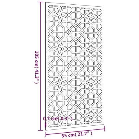 Decorazione Muro Da Giardino 105x55 Cm Moresco Acciaio Corten - Foto 9