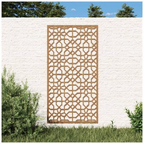 Decorazione Muro Da Giardino 105x55 Cm Moresco Acciaio Corten - Foto 1