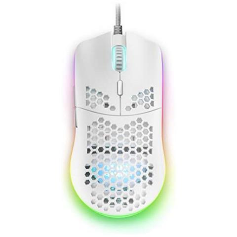 Mouse Da Gaming Ottico Con Led MMAXW 7 Tasti 220Ips12400Dpi Colore Bianco - Foto 1