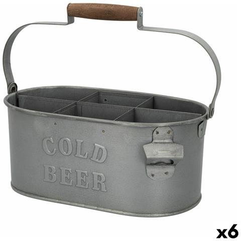 Cesta Decorativa Portabottiglie 35,5 X 16 X 19,5 Cm (6 Unità) - Foto 1