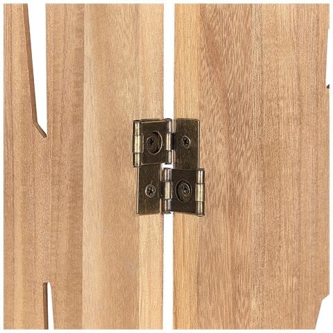 Paravento 3 Pannelli Legno Chiaro 170 X 122 Cm Vernago - Foto 7