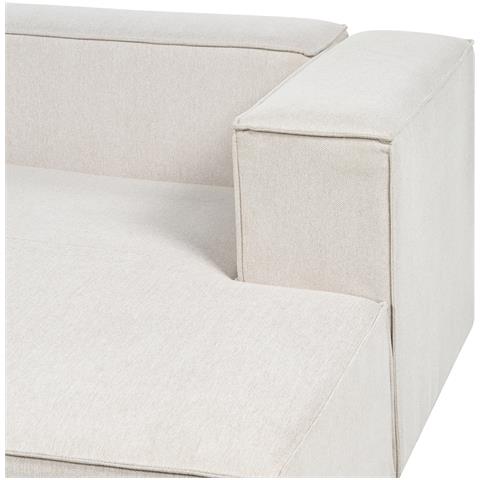 Divano Angolare 2 Posti Vernon Tessuto Beige Chiaro Lato Destro - Foto 13