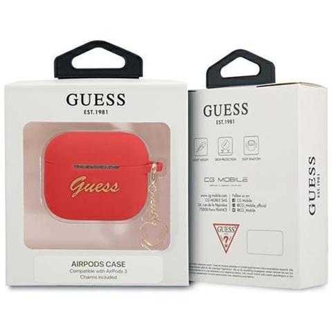 Indovina Gua3lschsr Airpods 3 Custodia Rossa /rossa Silicone Charm Collezione Heart - Foto 4