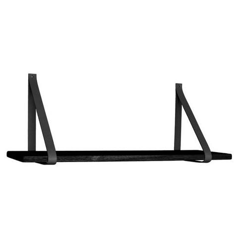 Mensola Marea - Nero - Legno - 20x80x2 Cm - Foto 1