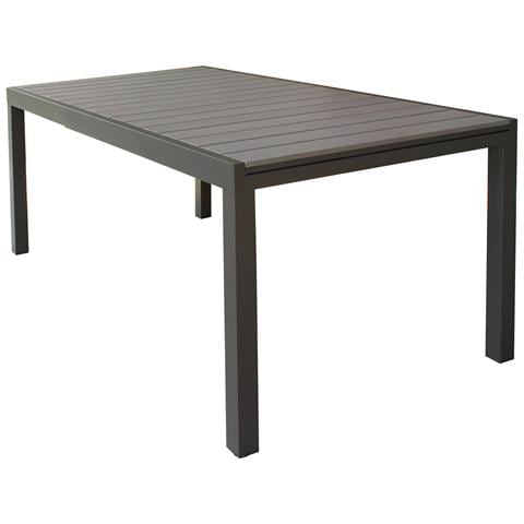 Tavolo Estensibile Da Esterno 180/240 Cm Con Struttura In Alluminio E Piano In Polywood Effetto Legno In Doghe Futy - Foto 1