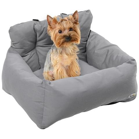 Seggiolino Auto Per Cani Piccoli Sfoderabile E Lavabile Con Cinghie Di Sicurezza, Grigio Scuro - Foto 1