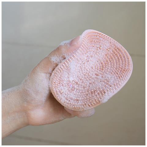 Spazzola Per Doccia In Silicone, Scrub Corpo Beige - Foto 6