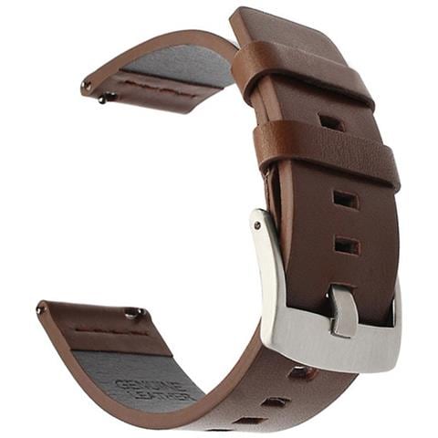 Cinturino In Pelle Da 24 Mm Per Smartwatch Suunto 9 E Fossil Coffee - Foto 2