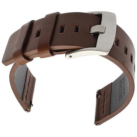 Cinturino In Pelle Da 24 Mm Per Smartwatch Suunto 9 E Fossil Coffee - Foto 3