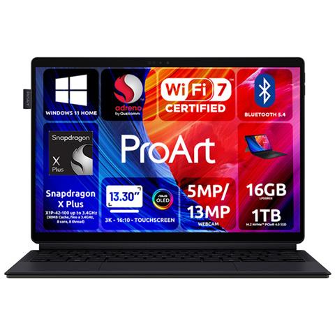 Notebook ProArt PZ13 Monitor 13.3" Full HD Snapdragon X Plus X1P 42 100 Ram 16GB 1 TB SSD 2xUSB 4.0 Windows 11 - Foto 1