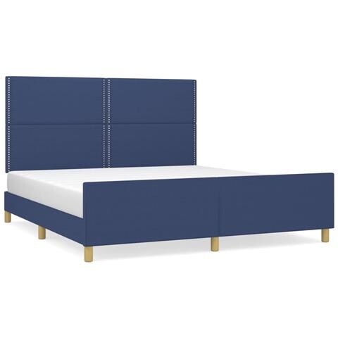 Giroletto Senza Materasso Blu 180x200 Cm In Tessuto - Foto 2
