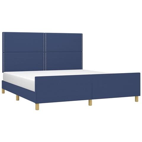 Giroletto Senza Materasso Blu 180x200 Cm In Tessuto - Foto 3