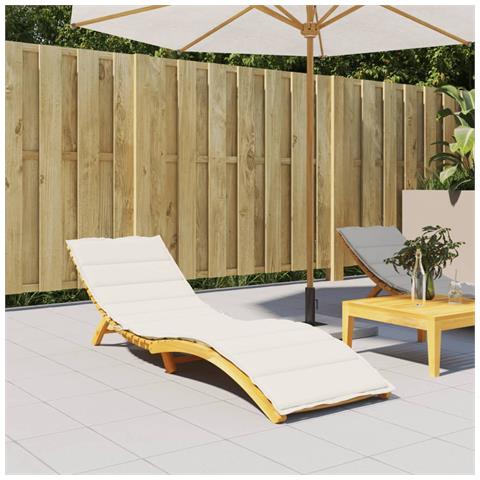 Cuscino Per Lettino Prendisole Crema Mélange 200x50x4cm Tessuto - Foto 3