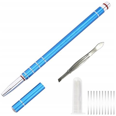 Rasoio A Lama Rasoio Matita Per Definire I Peli Della Barba Nei Capelli Blu - Foto 1