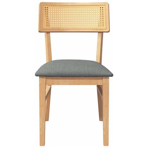 Sedie da Pranzo con Cuscini 2 pz in Legno Massello di Hevea - Foto 10