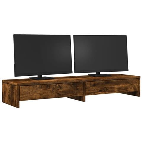 Supporto Monitor Con Cassetti Rovere 100x27x15 Cm In Truciolato - Foto 3