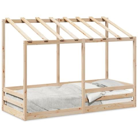 Letto Per Bambini Con Tetto 75x190 Cm In Legno Massello Di Pino - Foto 2