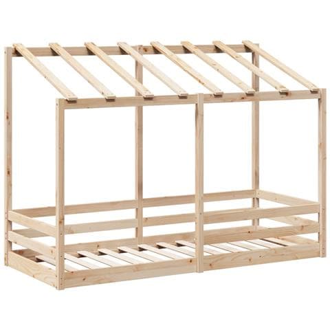Letto Per Bambini Con Tetto 75x190 Cm In Legno Massello Di Pino - Foto 3