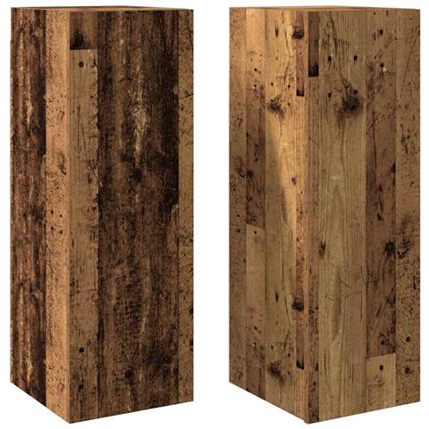 Mobili Tv 2 Pz Legno Antico 30,5x30x90 Cm In Legno Multistrato - Foto 2