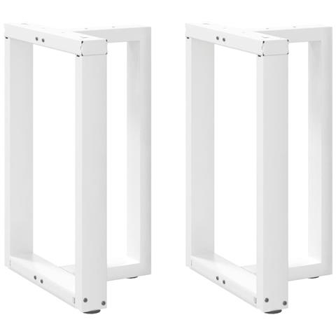 Gambe Tavolo Pranzo Forma T 2pz Bianco 50x35x(72-73)cm Acciaio - Foto 1