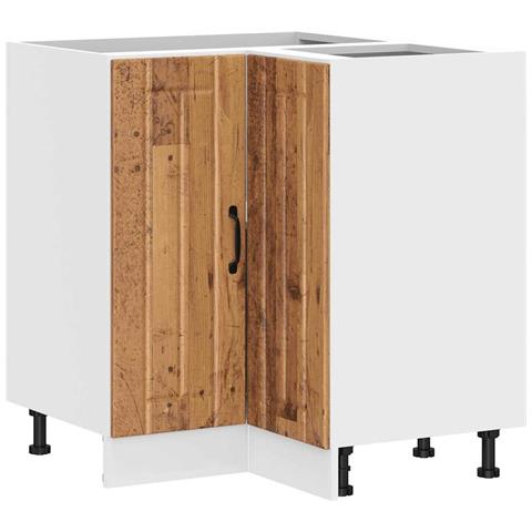 Mobile Base Ad Angolo Cucina Lucca Legno Antico In Truciolato - Foto 2