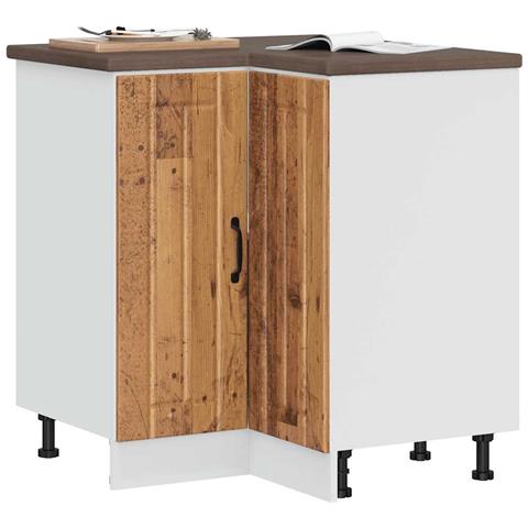 Mobile Base Ad Angolo Cucina Lucca Legno Antico In Truciolato - Foto 1
