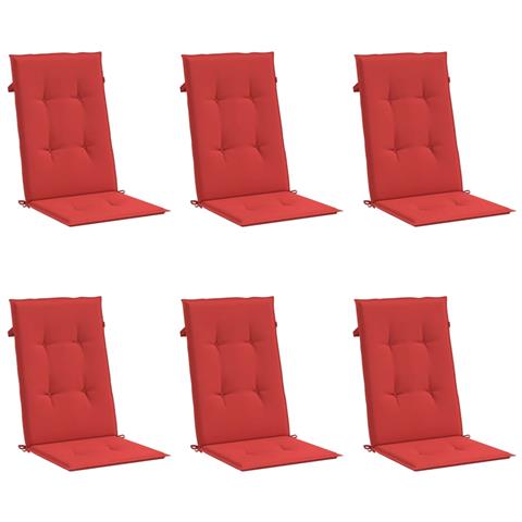 Lusso Casadino -  Cuscini Per Sedie 6 Pz Rossi 120x50x3 Cm In Tessuto - Foto 2