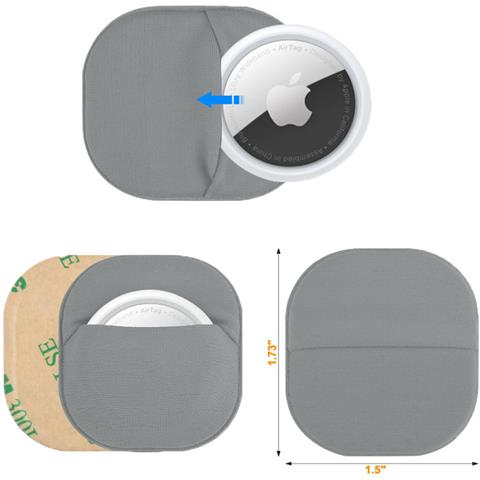 Elegante Custodia Protettiva In Tessuto Lycra Per Apple Airtags Grey - Foto 1