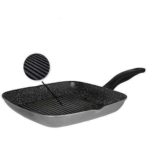 Bistecchiera Quadrata In Ghisa, Misura 32x32 Cm, 2 Beccucci, Rivestimento Antiaderente - Foto 4