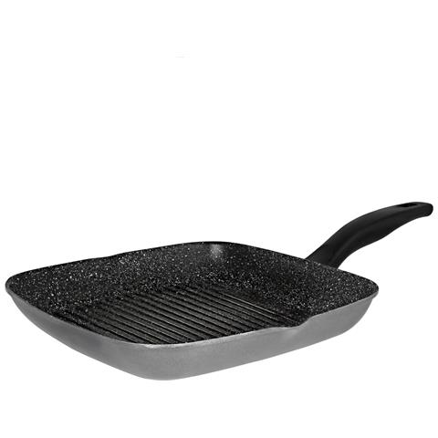 Bistecchiera Quadrata In Ghisa, Misura 32x32 Cm, 2 Beccucci, Rivestimento Antiaderente - Foto 1