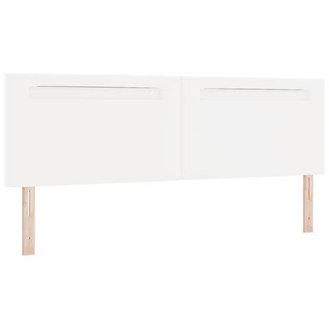 Testiera Design Semplice Bianco Puro 180 cm in Pelle Sintetica - Foto 1