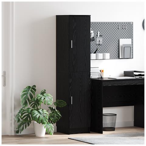 Mobile Buffet Rovere Nero Legno Ingegnerizzato Medio - Foto 2