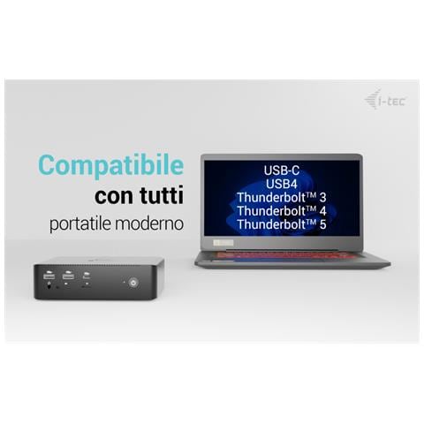 Thunderbolt5 Quattro Display Docking Station, 5x USB, 2.5 GLAN + Power Delivery 140W - Foto 2