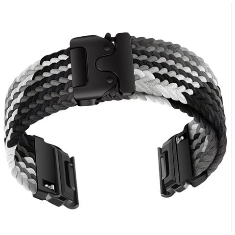 Cinturino Elastico In Nylon Intrecciato Compatibile Con Garmin Fenix 8/7x Pro / 955/965 Con Fibbia Magnetica A Sgancio Rapido Multicolor 22 Mm - Foto 3
