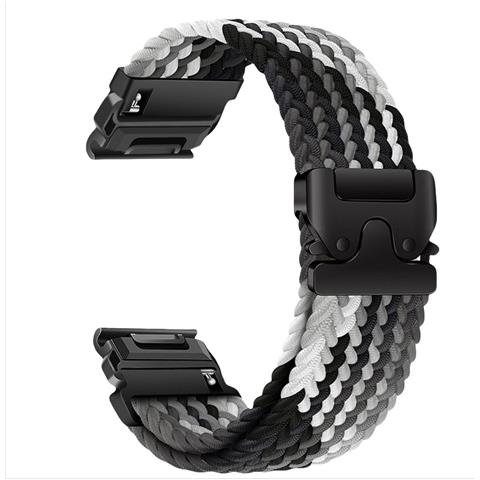 Cinturino Elastico In Nylon Intrecciato Compatibile Con Garmin Fenix 8/7x Pro / 955/965 Con Fibbia Magnetica A Sgancio Rapido Multicolor 22 Mm - Foto 1