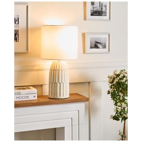 Lampada Da Tavolo Belihul Ceramica Bianco Sporco - Foto 1