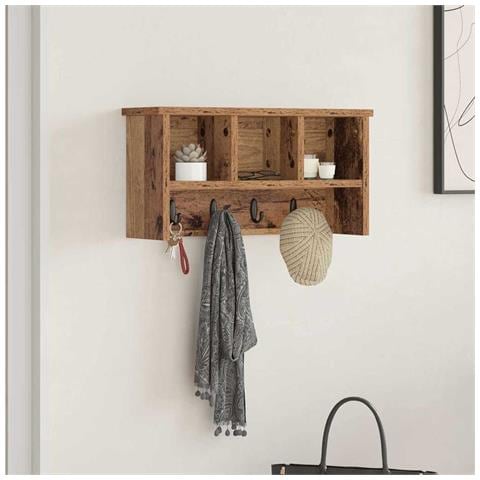 Appendiabiti a muro Legno vecchio 50 x 16 x 26 cm - Foto 2
