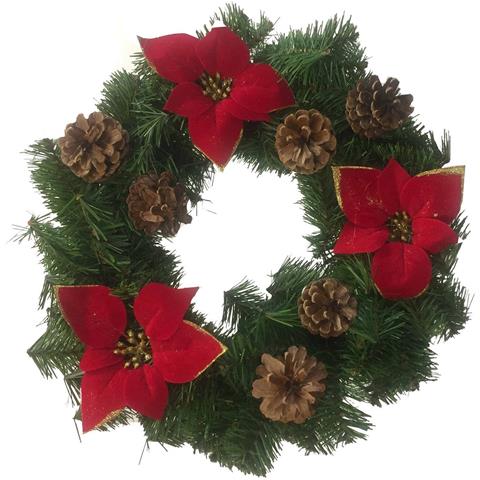 Décoration De Noël Deckroa, Ornement De Noël, Ornement De Fête, Décoration Festive, Made In Italy, 35x35 H3 Cm, Vert Et Rouge - Foto 2