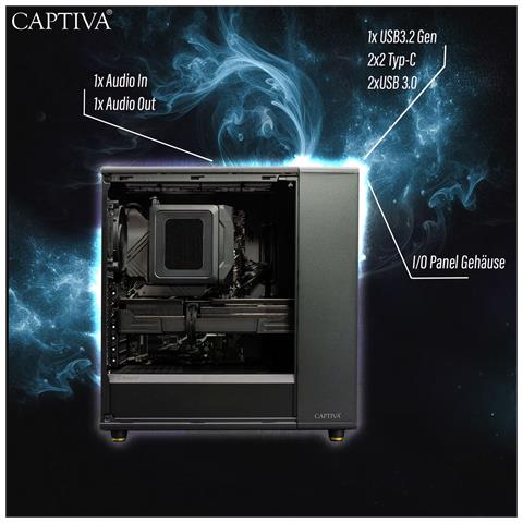 95616 PC /stazione di lavoro Intel® Core™ i9 i9-13900KF 32 GB DDR4-SDRAM 2 TB SSD NVIDIA GeForce RTX 5070 Windows 11 Home Nero - Foto 6