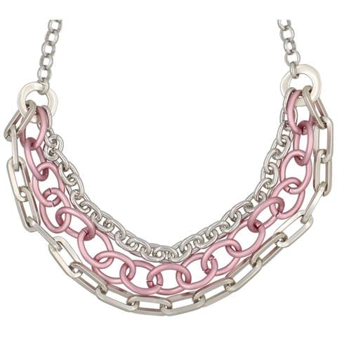 Collana ""tripla Catena"" In Argento-rosa. - Foto 1