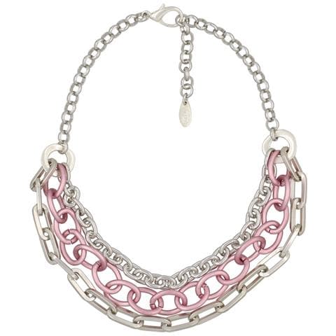 Collana ""tripla Catena"" In Argento-rosa. - Foto 3