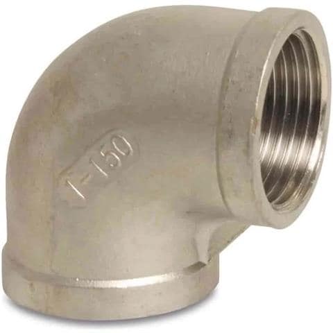 Gomito In Acciaio Inox 90 Gradi 1/2 Pollice  Raccordo Filettato - Foto 1