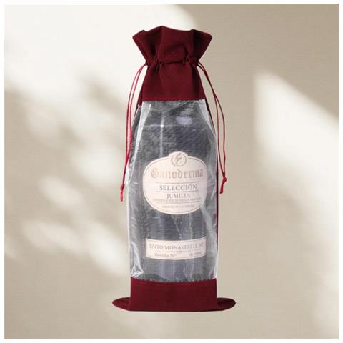 Set Di 8 Sacchetti Regalo Per Vino In Iuta E Velluto Con Coulisse - Coperture Riutilizzabili Per Bottiglie Di Vino Red - Foto 4