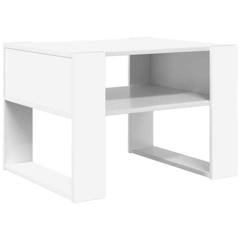 Tavolino da salotto Bianco 66 x 53 x 45 cm Legno multistrato - Foto 1