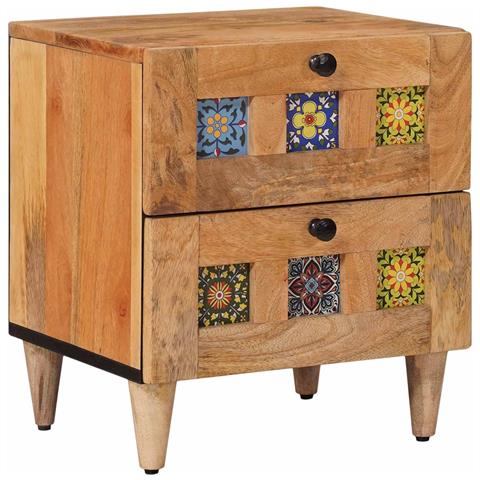 Armadio da Notte con cassetto Naturale 40 x 33,5 x 46 cm - Foto 1