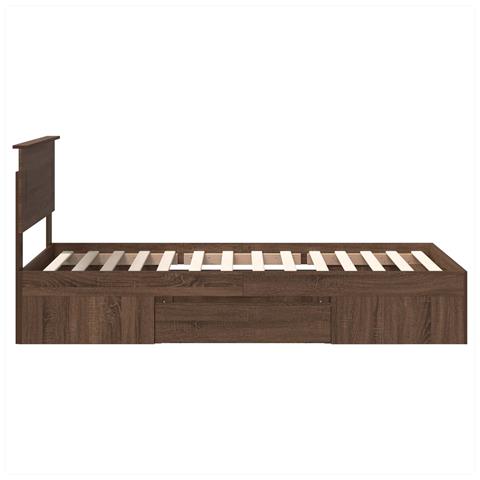 Struttura del letto con testiera Rovere Marrone 80 x 200 cm - Foto 9