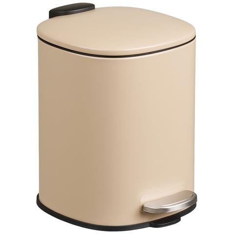 Pattumiera A Pedale Lodi In Metallo Beige Soft Close 3 Litri - Foto 1