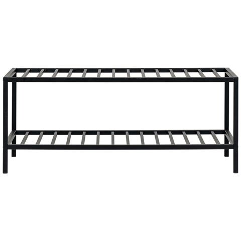 Scarpiera Vita-Nero-Metallo-34x79x32 cm - Foto 1