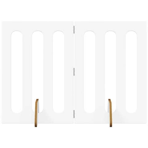 Recinto pieghevole per animali 2 pcs Bianco 100,5 x 38 x 70 cm - Foto 1
