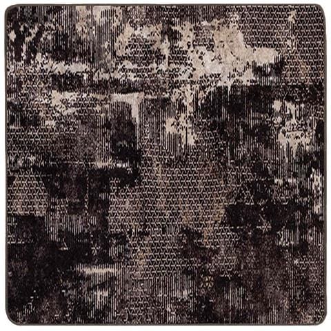 Runner Tappeto MARSA Nero 100 x 100 cm Poliestere e PVC - Foto 1